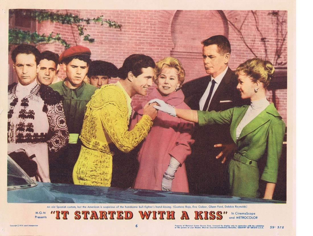 IT STARTED WITH A KISS Lobby card 6 1956 Glenn Ford