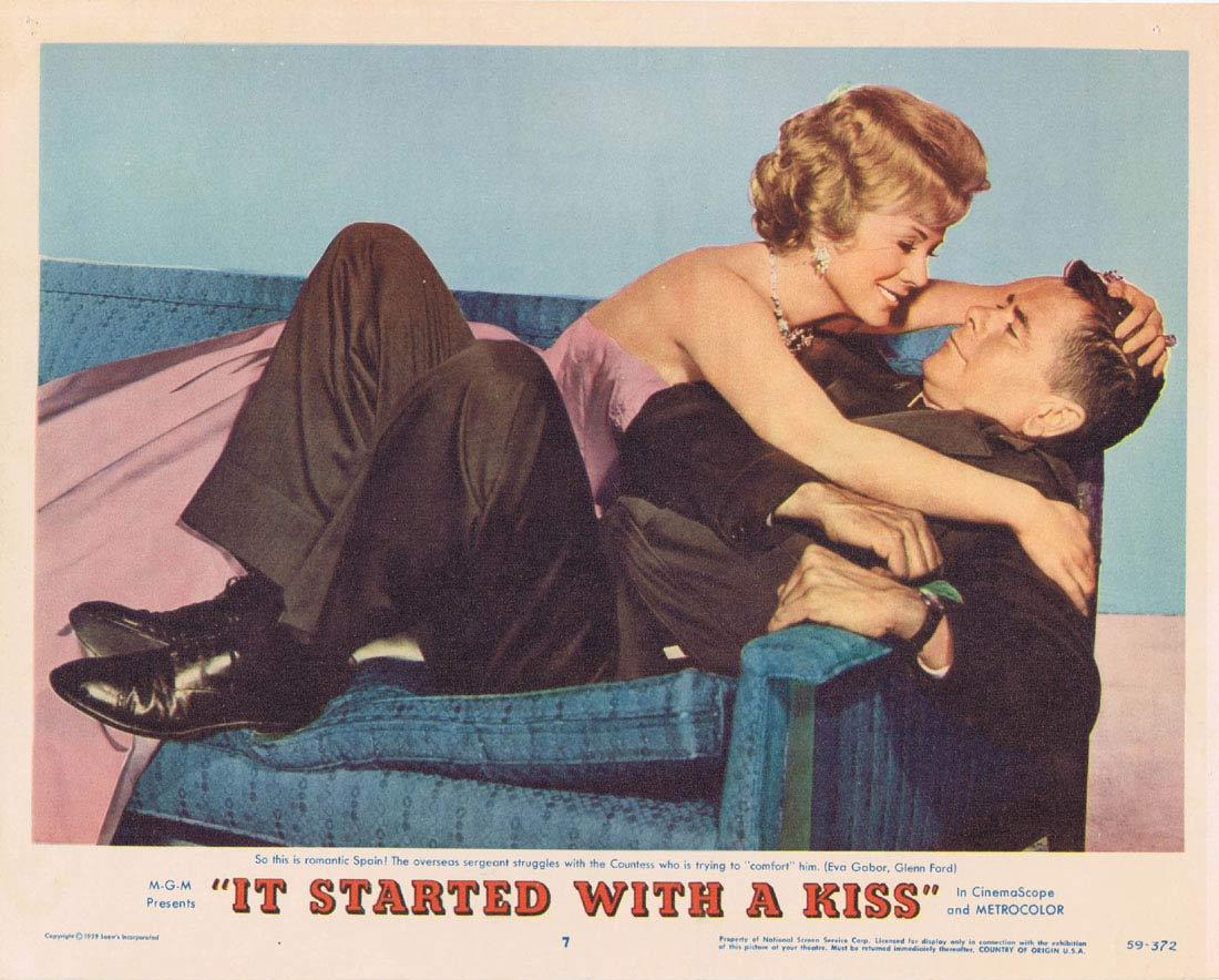 IT STARTED WITH A KISS Lobby card 7 1956 Glenn Ford
