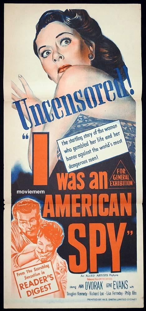 I WAS AN AMERICAN SPY Original Daybill Movie poster Ann Dvorak