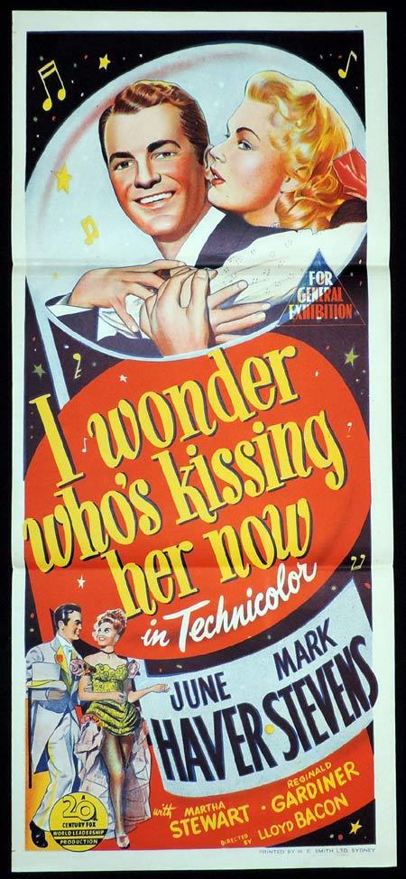 I WONDER WHO’S KISSING HER NOW Original Daybill Movie Poster June Haver Mark Stevens