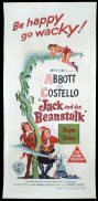 JACK AND THE BEANSTALK ABBOTT AND COSTELLO Daybill Movie poster 1951 Linen Backed
