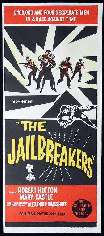 THE JAILBREAKERS Original Daybill Movie Poster Robert Hutton Mary Castle