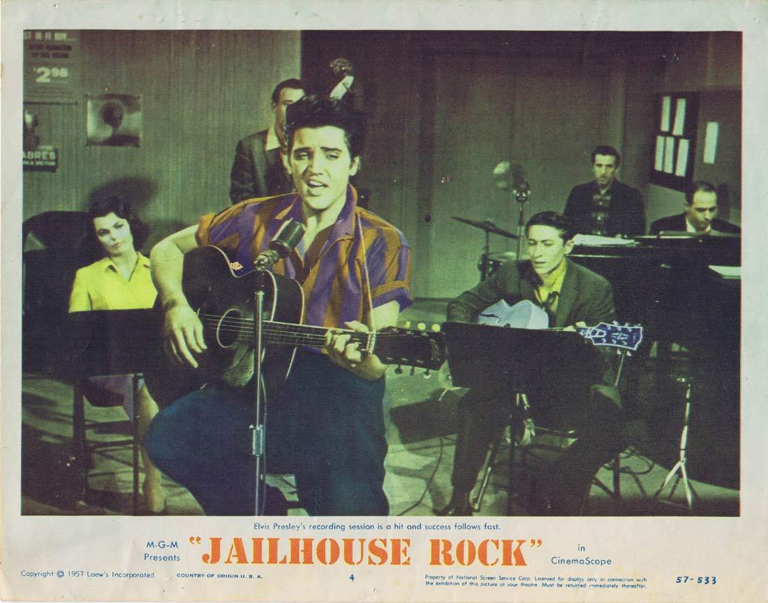 JAILHOUSE ROCK Original Lobby Card 4 Elvis Presley 1957