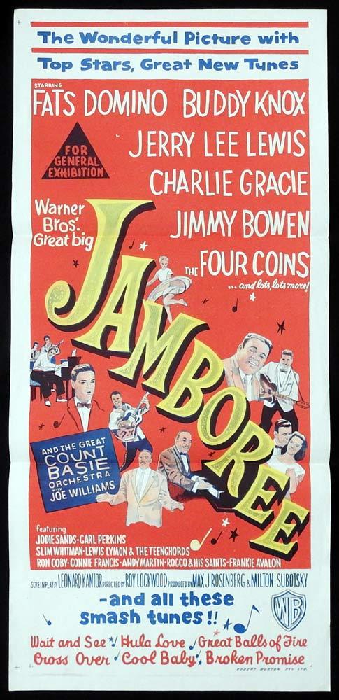 JAMBOREE Original Daybill Movie Poster Fats Domino Jerry Lee Lewis