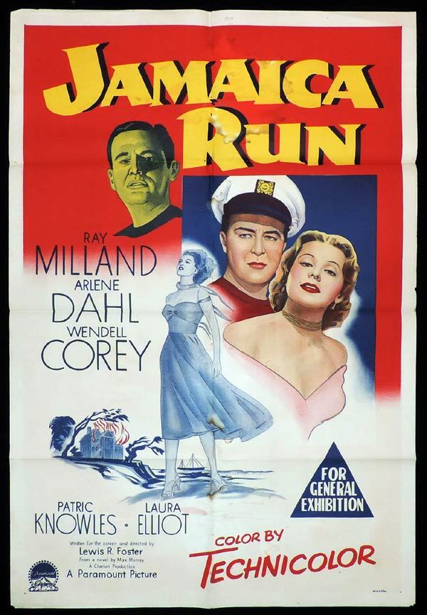 JAMAICA RUN One Sheet Movie Poster Ray Milland