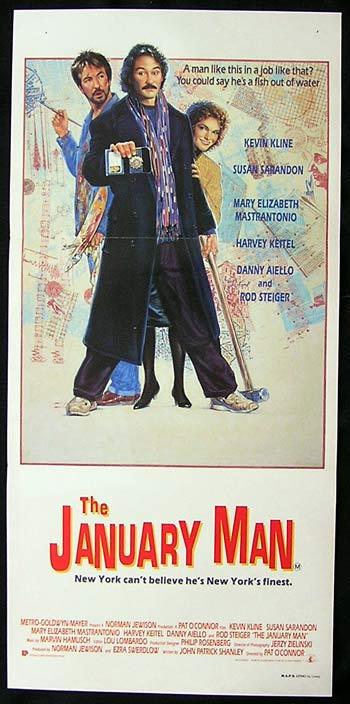 THE JANUARY MAN Original Daybill Movie Poster Susan Sarandon Kevin Kline