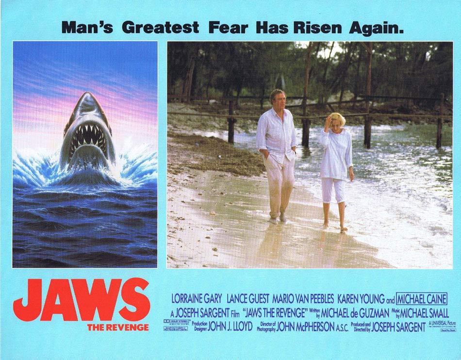 JAWS THE REVENGE Lobby Card 3 Michael Caine Karen Young