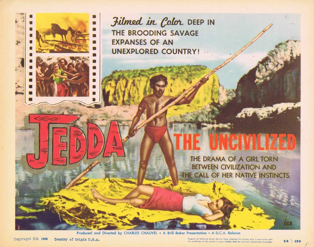 JEDDA THE UNCIVILIZED Title Lobby Card 1955 Charles Chauvel Aboriginal