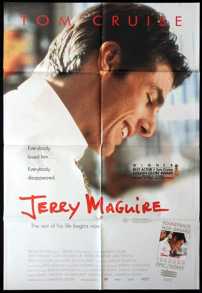 JERRY MAGUIRE Original One sheet Movie poster Cuba Gooding Jr Tom Cruise