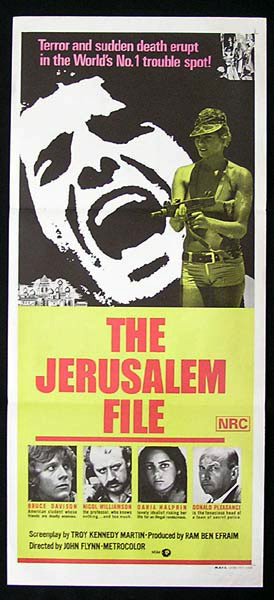 THE JERUSALEM FILE Original Daybill Movie Poster Nicol Williamson Bruce Davison