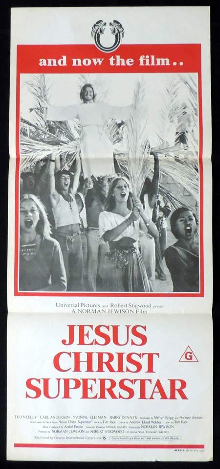 JESUS CHRIST SUPERSTAR Original Daybill Movie Poster Ted Neeley