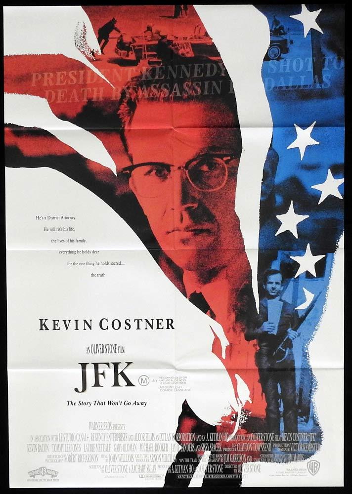 JFK One sheet Movie Poster Kevin Costner Kennedy Assassination