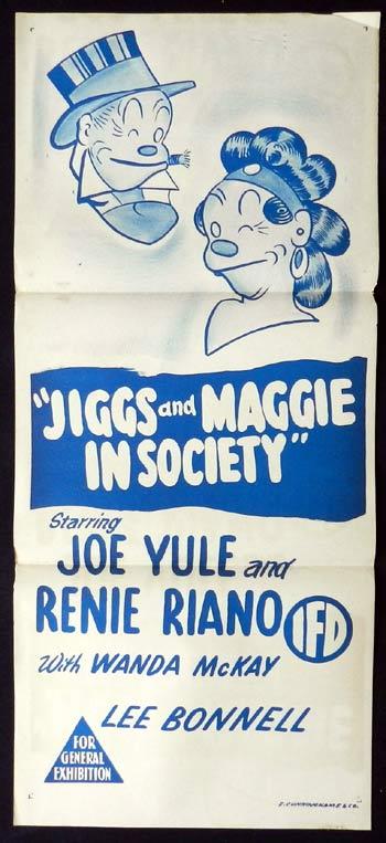 JIGGS AND MAGGIE IN SOCIETY Daybill Movie Poster Joe Rule