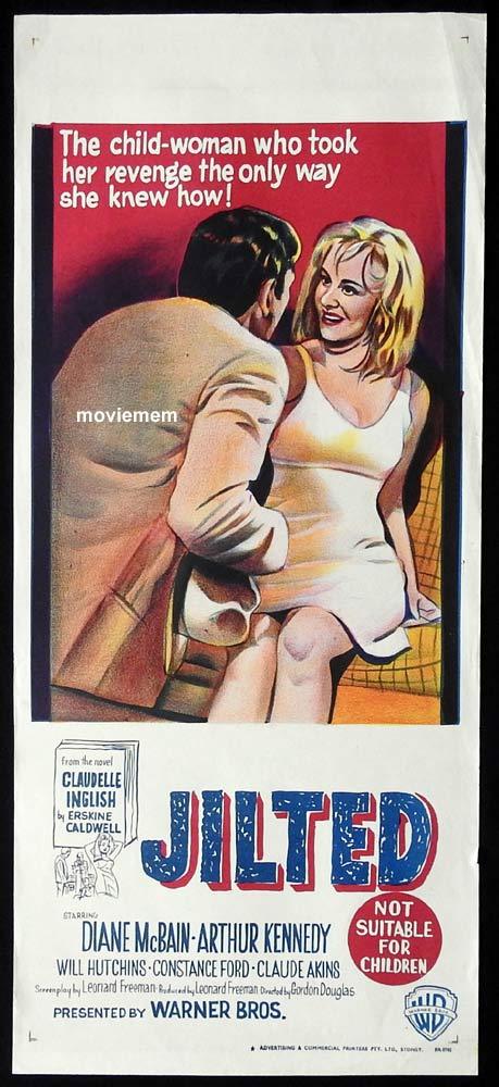 JILTED Original Daybill Movie Poster Diane McBain Arthur Kennedy Bad Girl