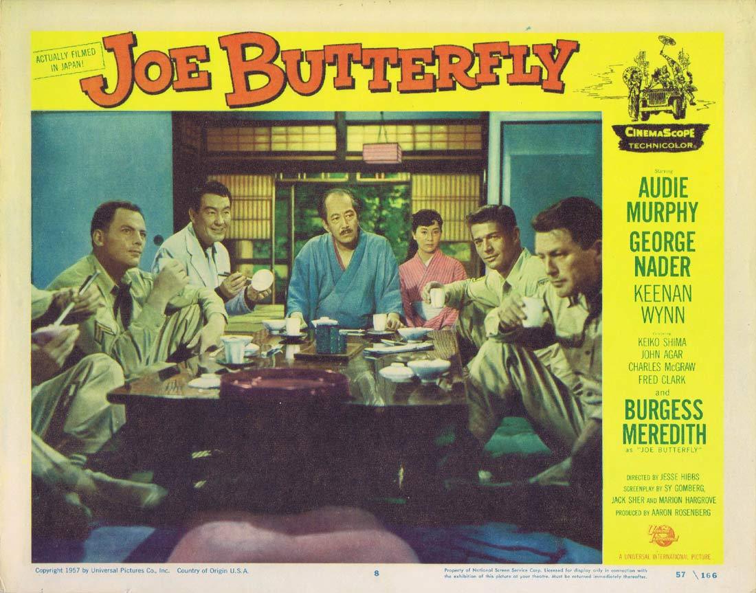 JOE BUTTERFLY Original Lobby Card 8 Audie Murphy George Nader