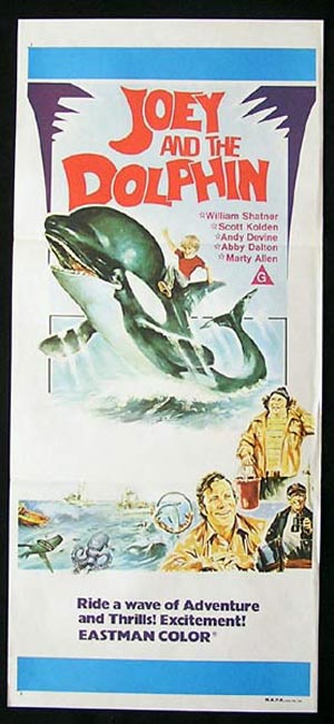 JOEY AND THE DOLPHIN Daybill Movie poster 1964 Leo McKern Dennis Price