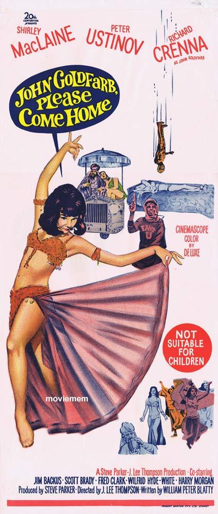 JOHN GOLDFARB PLEASE COME HOME Original Daybill Movie Poster Shirley MacLaine