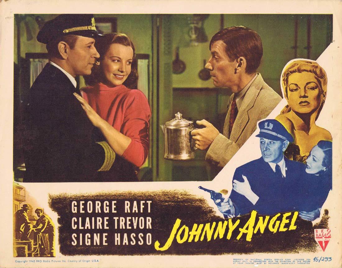JOHNNY ANGEL Original Lobby Card George Raft Claire Trevor