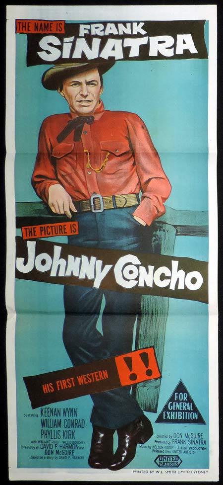 JOHNNY CONCHO Original Daybill Movie Poster Frank Sinatra Western