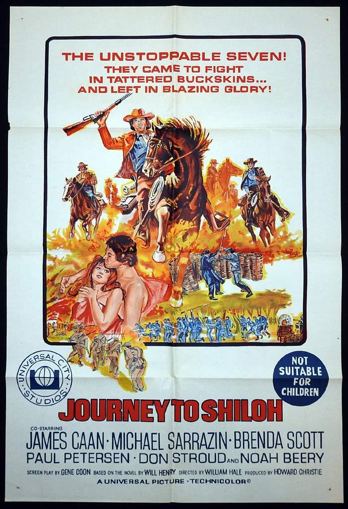 JOURNEY TO SHILOH Original One sheet Movie poster James Caan Michael Sarrazin