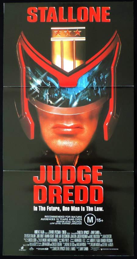 JUDGE DREDD Original Daybill Movie Poster Sylvester Stallone