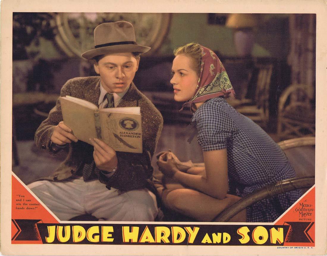JUDGE HARDY AND SON Original Lobby Card 1939 Lewis Stone Mickey Rooney Cecilia Parker