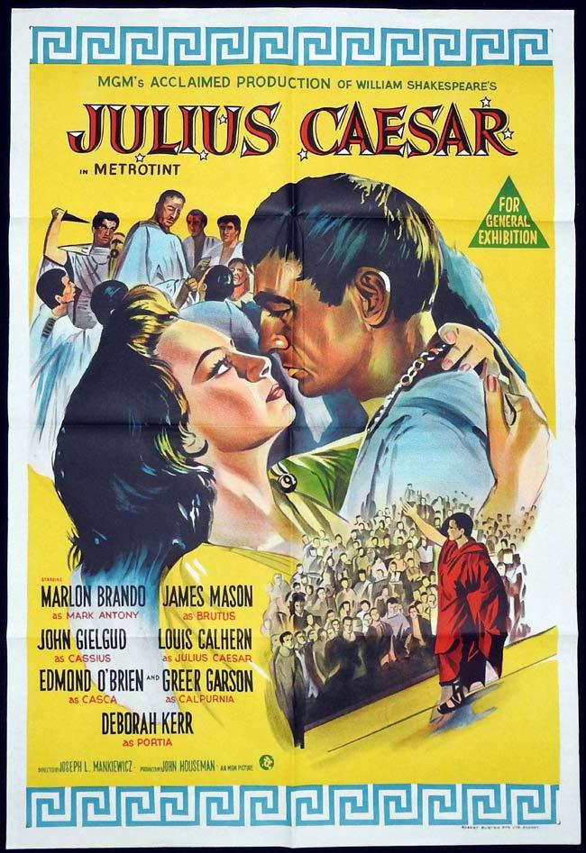 JULIUS CAESAR Original One sheet Movie poster Marlon Brando James Mason 1969r