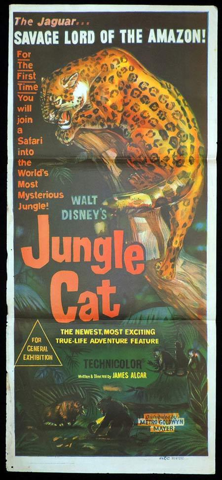 JUNGLE CAT Daybill Movie Poster Disney Safari