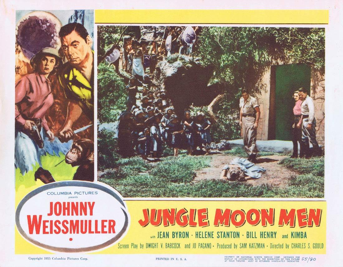 JUNGLE MOON MEN 1955 Lobby Card 1 Jungle Jim Johnny Weissmuller