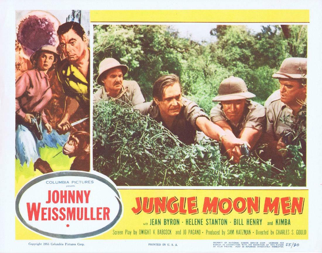 JUNGLE MOON MEN 1955 Lobby Card 5 Jungle Jim Johnny Weissmuller