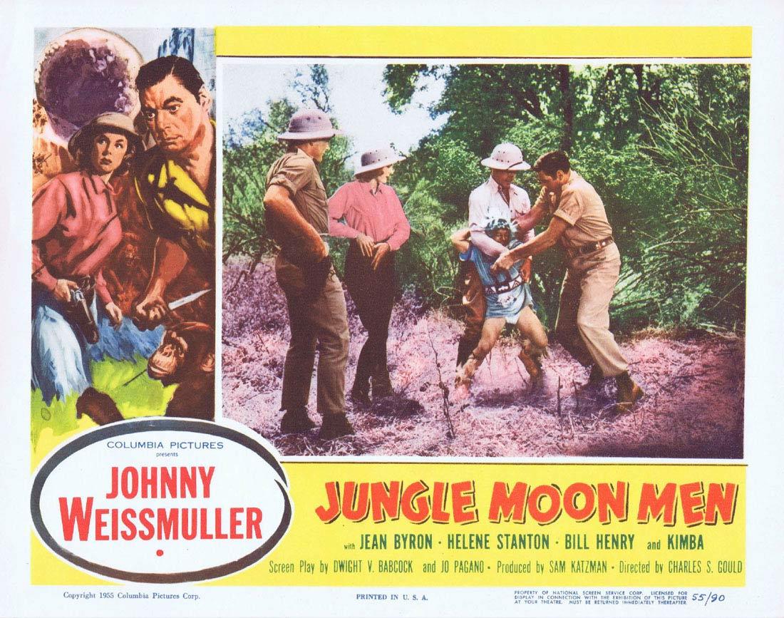 JUNGLE MOON MEN 1955 Lobby Card 6 Jungle Jim Johnny Weissmuller