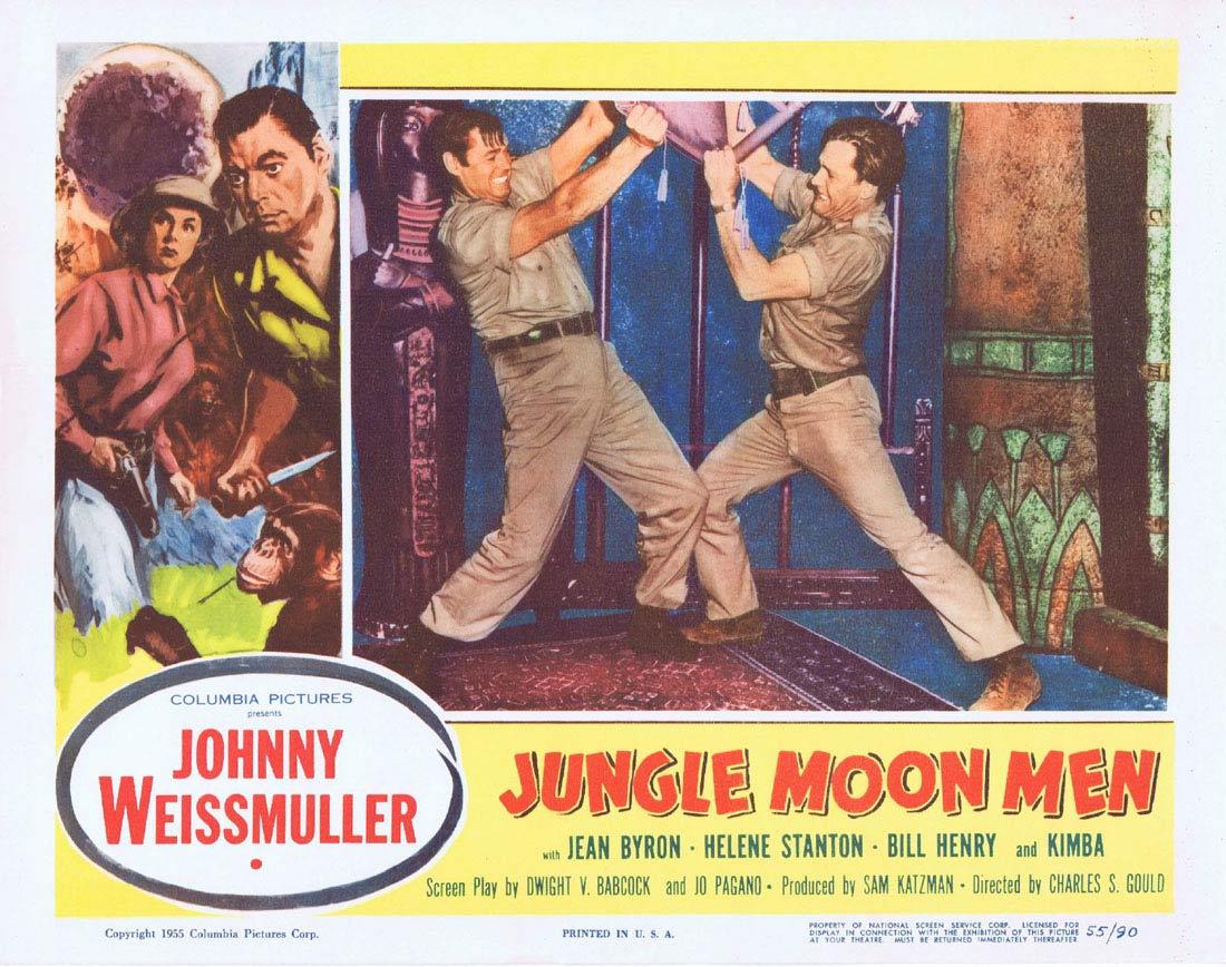 JUNGLE MOON MEN 1955 Lobby Card 7 Jungle Jim Johnny Weissmuller