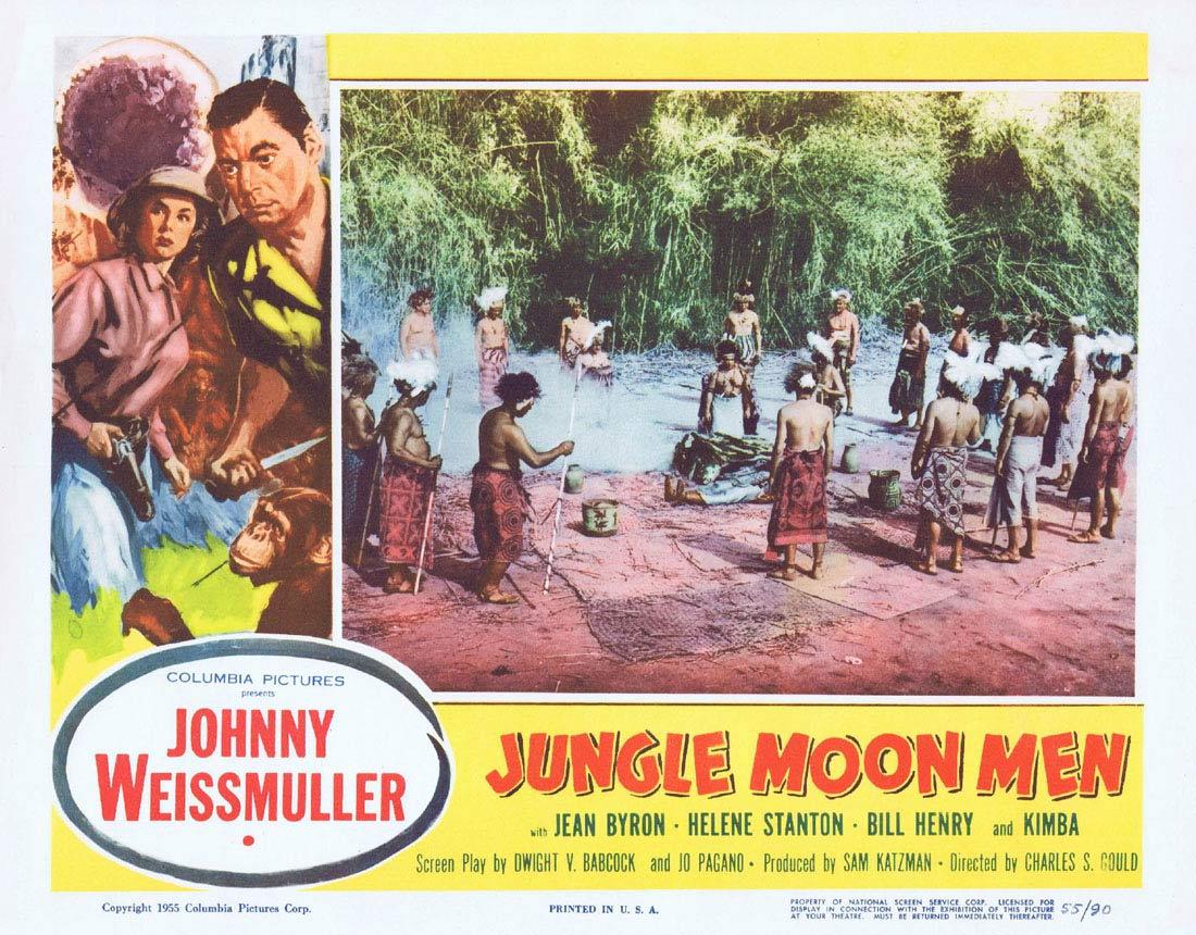 JUNGLE MOON MEN 1955 Lobby Card 8 Jungle Jim Johnny Weissmuller