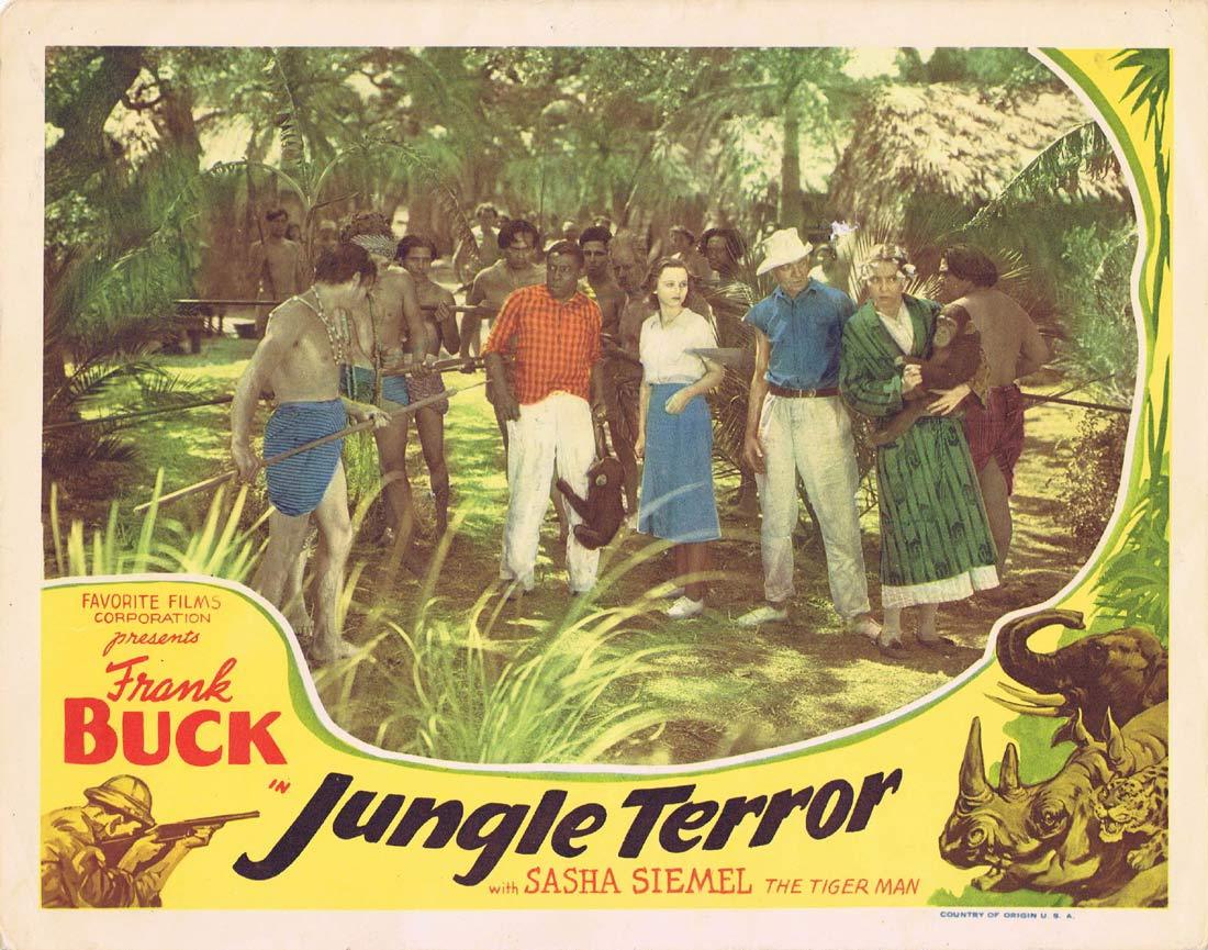 JUNGLE TERROR Original Lobby Card FRANK BUCH Jungle Menace Tiger Man