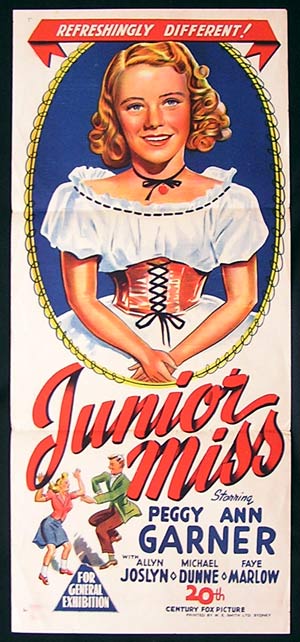 JUNIOR MISS Daybill Movie poster 1945 Peggy Ann Garner