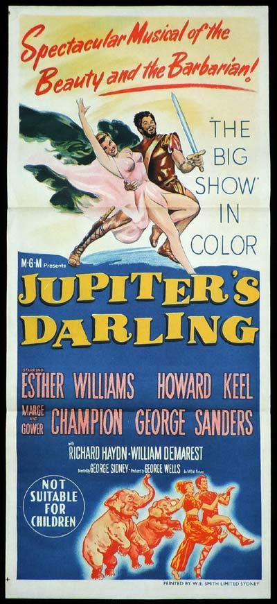 JUPITER’S DARLING Daybill Movie poster Esther Williams