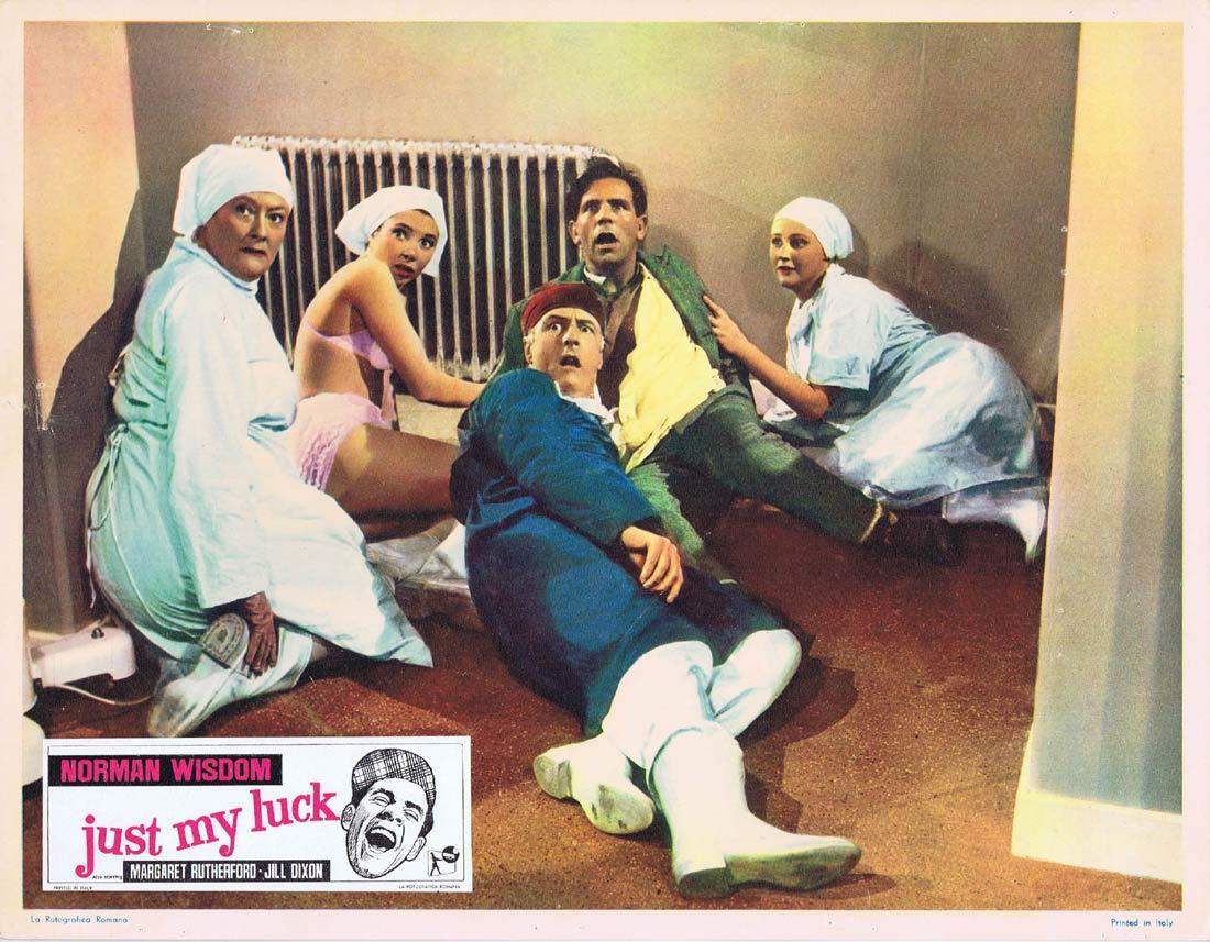 JUST MY LUCK Lobby Card 3 Norman Wisdom Margaret Rutherford