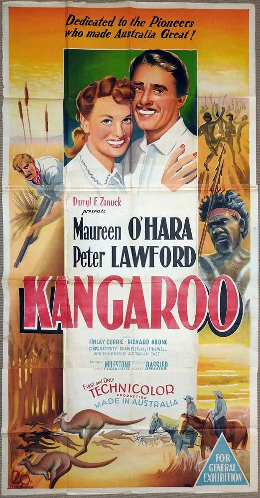 KANGAROO Original 3 Sheet Movie Poster Peter Lawford Maureen O’Hara