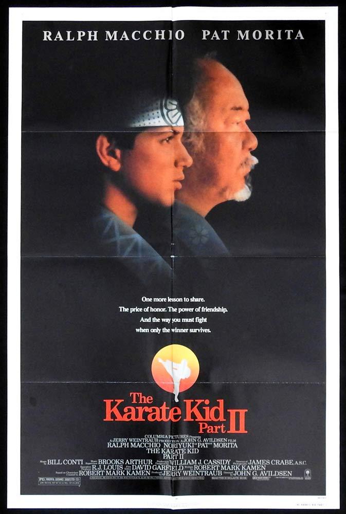 THE KARATE KID PART 2 Original US One sheet Movie poster Ralph Macchio Pat Morita