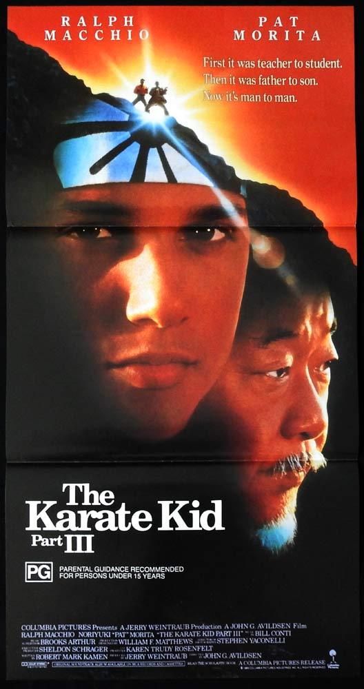 KARATE KID PART III Original Daybill Movie poster Ralph Macchio Pat Morita 3