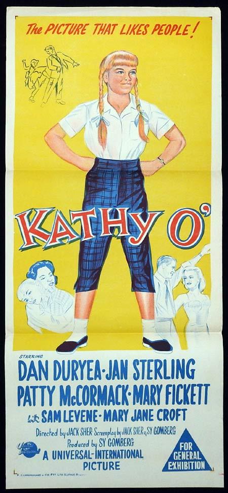 KATHY O Original Daybill Movie poster Dan Duryea Jan Sterling Patty McCormack