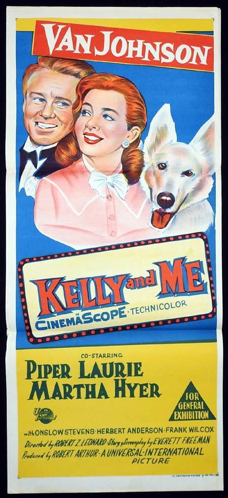 KELLY AND ME Original Daybill Movie Poster Van Johnson Piper Laurie