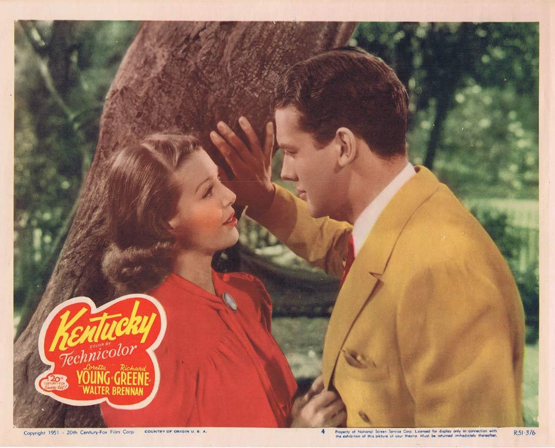 KENTUCKY Lobby Card Loretta Young Richard Greene Walter Brennan 1951r