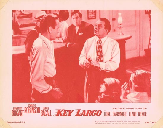 KEY LARGO 1956r Humphrey Bogart Lobby Card 2