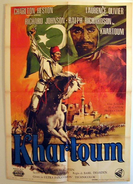 KHARTOUM Original Italian Movie Poster Charlton Heston Laurence Olivier