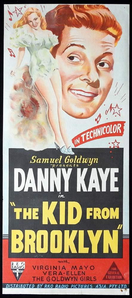 THE KID FROM BROOKLYN Original Daybill Movie poster Danny Kaye RKO