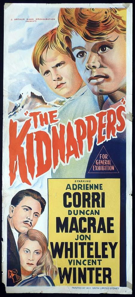 THE KIDNAPPERS Original daybill Movie Poster Duncan Macrae Jon Whiteley Vincent Winter