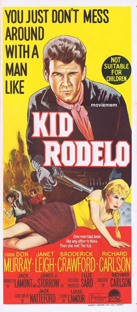 KID RODELO Original Daybill Movie Poster Don Murray Janet Leigh