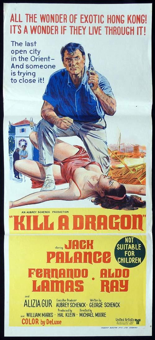 KILL A DRAGON Original Daybill Movie Poster Jack Palance Fernando Lamas  Hong Kong