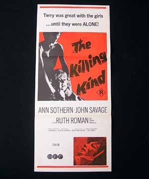 THE KILLING KIND-Sothern-Roman-Savage-daybill poster